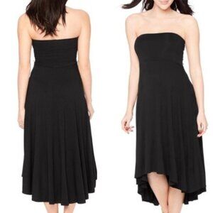 NWOT Motherhood Maternity Strapless Hi-Low Midi Dress